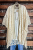 THE SOUNDS OF LOVE CROCHET LACE KIMONO IVORY