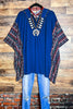 DREAMS AND ASPIRATIONS OVERSIZED TUNIC IN TEAL