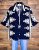 Pretty in Paradise Navy and White Tunic