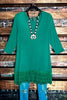 INFINITE POSSIBILITIES LACE EMERALD GREEN T-SHIRT TUNIC