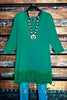 INFINITE POSSIBILITIES LACE EMERALD GREEN T-SHIRT TUNIC