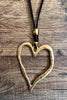 SEDONA GYPSY HEART NECKLACE & EARRING SET GOLD COLOR