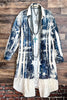 A PERFECT WISH FAB LACE SHIRT JACKET OVERSIZED IN BEIGE & DENIM