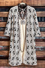 Magic In My Heart 100% Cotton Artisan Cardigan Jacket Beige/Black-------Sale