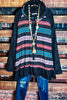 That Cozy Feeling Hoodie Sweater Tunic Charcoal & Multi-Color