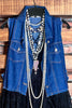 NEVER OUT OF STYLE FAB LONG VEST LACE BLACK & DENIM