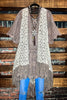 ORIGINAL BEAUTY BOHEMIAN CROCHET FRINGE VEST IN NATURAL