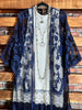 WON MY HEART NAVY BLUE LACE EMBROIDERED CARDIGAN