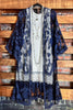 WON MY HEART NAVY BLUE LACE EMBROIDERED CARDIGAN