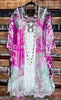 Sweet Romance Lace Duster Kimono Wine & Multi-Color