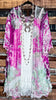 Sweet Romance Lace Duster Kimono Wine & Multi-Color