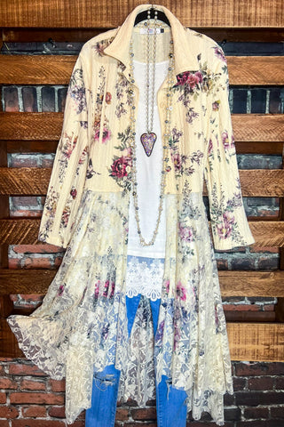 THE SOUL BOHO MAXI KIMONO IN TURQUOISE & MULTI-COLOR