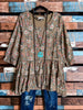 6-16 Size -  Floral Boho-Peasant Tunic in Mocha------Sale