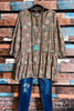 6-16 Size -  Floral Boho-Peasant Tunic in Mocha------Sale