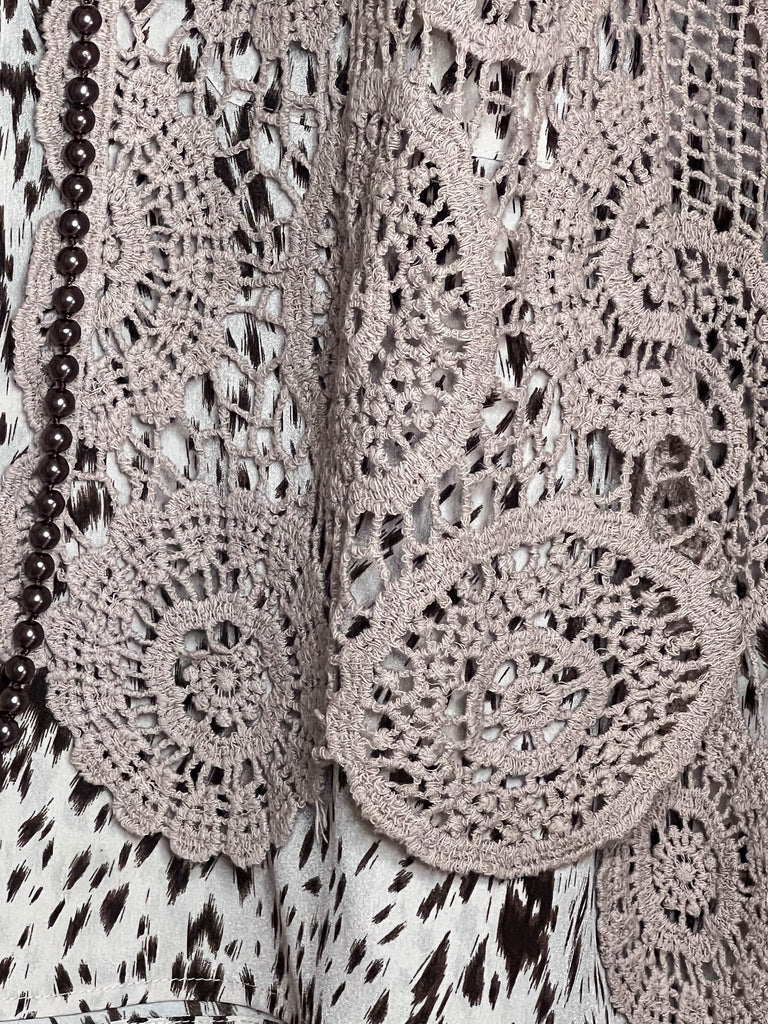 Best of My Love Bohemian Crochet Vest in Mocha