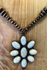 ROSEWOOD FLOWER NECKLACE IVORY