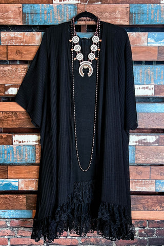 Something Fabulous Black Lace Cardigan