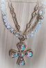 Fab Vintage Inspired Crystal Cross Necklace