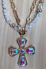 Fab Vintage Inspired Crystal Cross Necklace