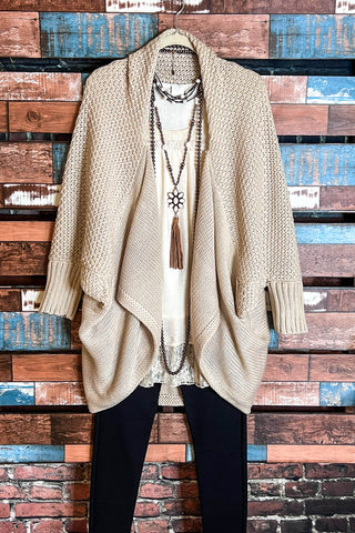 RUSTIC BEAUTY LACE JACKET CARDIGAN NATURAL & RUST