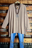 FOREVER PERFECTLY SIMPLE & OVERSIZED T-TUNIC IN ASH MOCHA------SALE