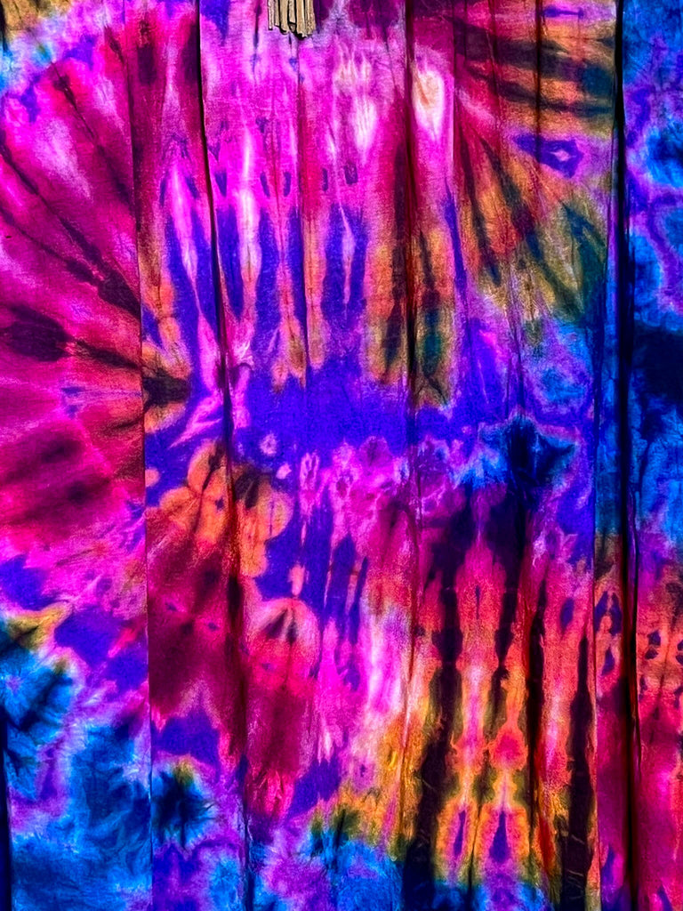 ALL FOR THE BEST TIE DYE DRESS IN PURPLE & MULTI-COLOR