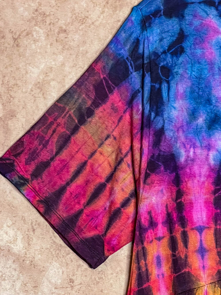 ALL FOR THE BEST TIE DYE DRESS IN PURPLE & MULTI-COLOR