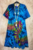 ALL FOR THE BEST TIE DYE DRESS IN TEAL & MULTI-COLOR