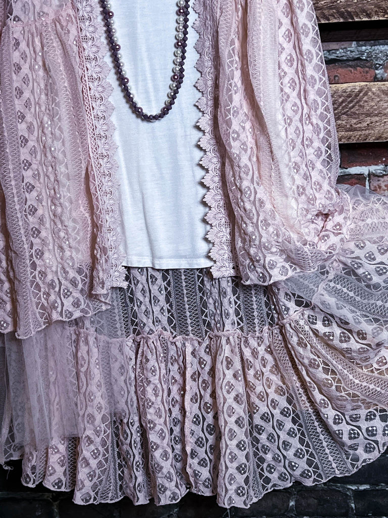 MY DEAREST DARLING PINK TIMELESS LACE VEST