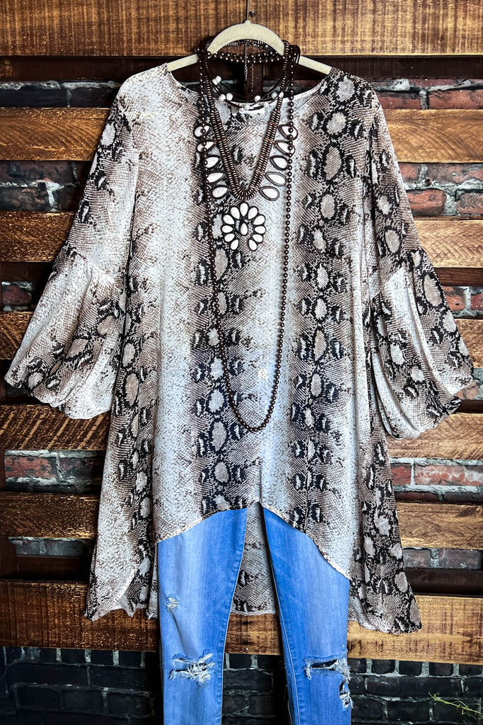 Confident Glamour Tunic Dress in Animal Print & Multi-Color