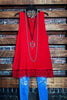 SWEETER THAN HONEY RED RUBY LACE SLIP DRESS EXTENDER TOP