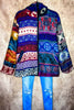 Journey Hoodie Quilted Knit Jacket in Blue, Purple & Multi------Sale