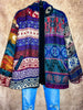 Journey Hoodie Quilted Knit Jacket in Blue, Purple & Multi------Sale