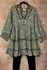 14 -  24 SIZE - OLIVE LEOPARD PRINT BABYDOLL------------SALE