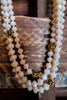 ANYWHERE LAYERED BEADED NECKLACE BEIGE LEOPARD