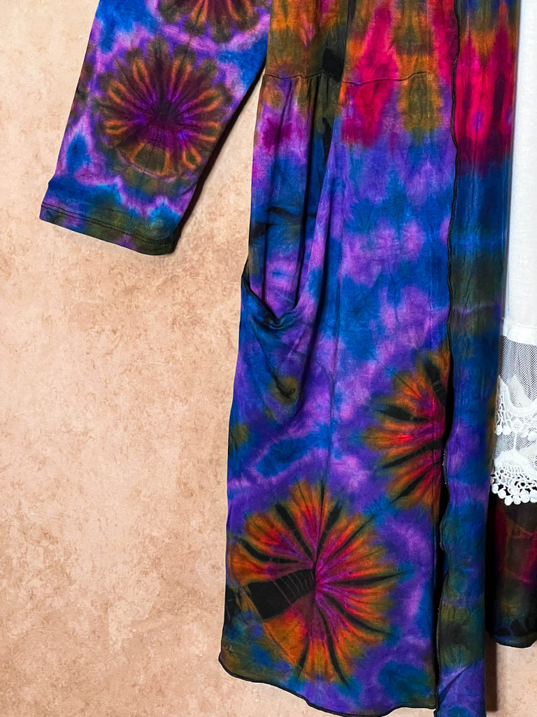 Take it Easy Purple Tie Dye Cardigan