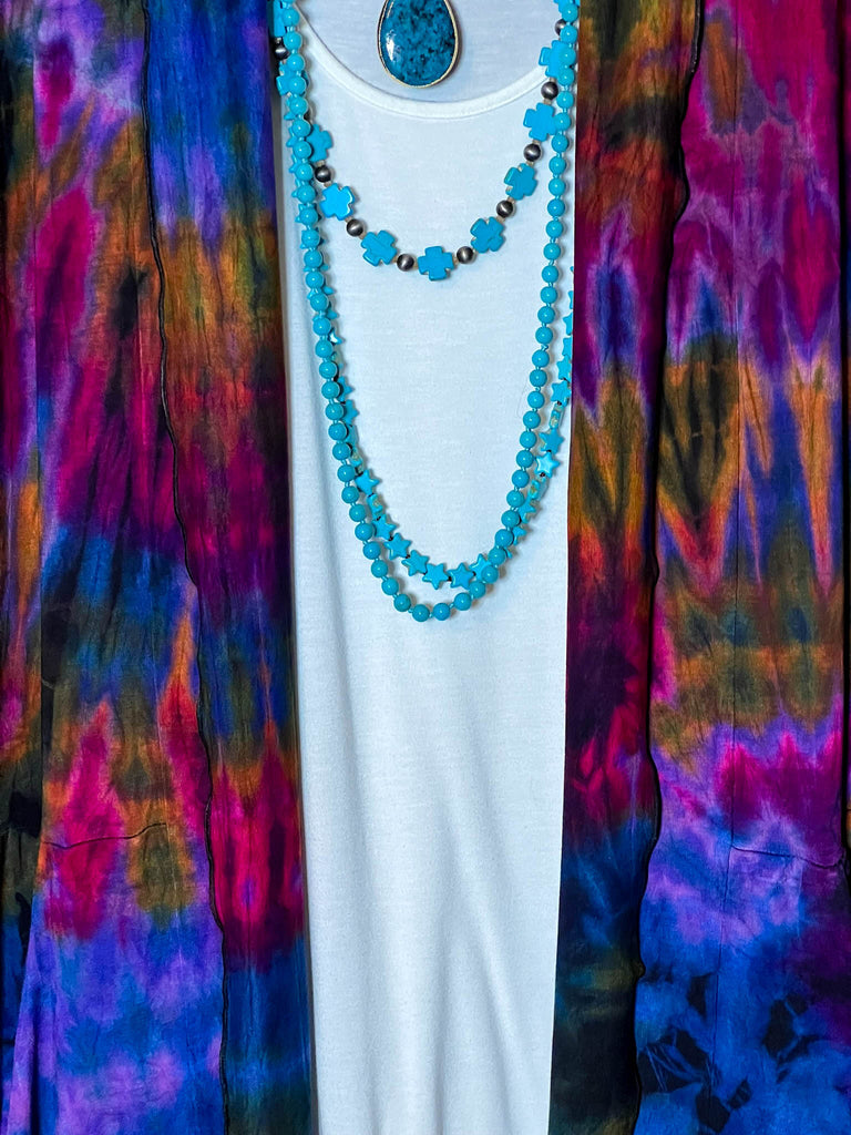 Take it Easy Purple Tie Dye Cardigan