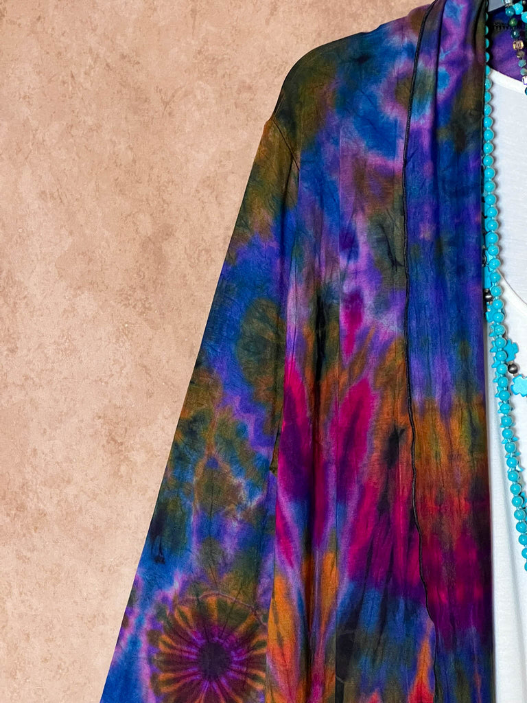 Take it Easy Purple Tie Dye Cardigan