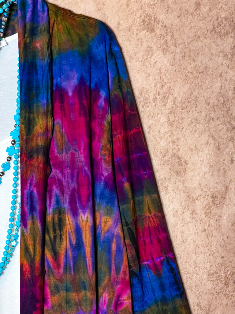 Take it Easy Purple Tie Dye Cardigan