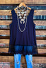 ADORABLE PASSION NAVY BLUE LACE EXTENDER TOP