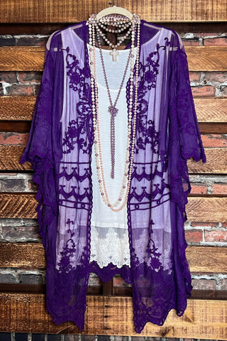 Le Bohemian Heart & Soul Oversized Maxi Kimono in Brown