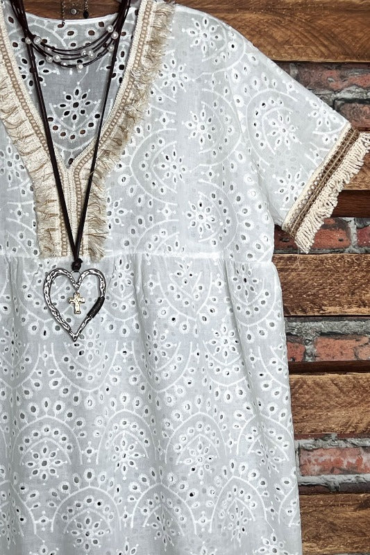 WHITE MOON BOHO DRESS COVER UP TUNIC