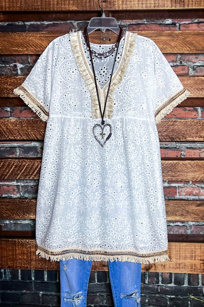 WHITE MOON BOHO DRESS COVER UP TUNIC