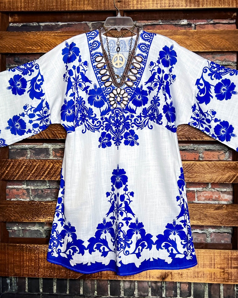 Indigo Radiant Spirit Floral Tunic