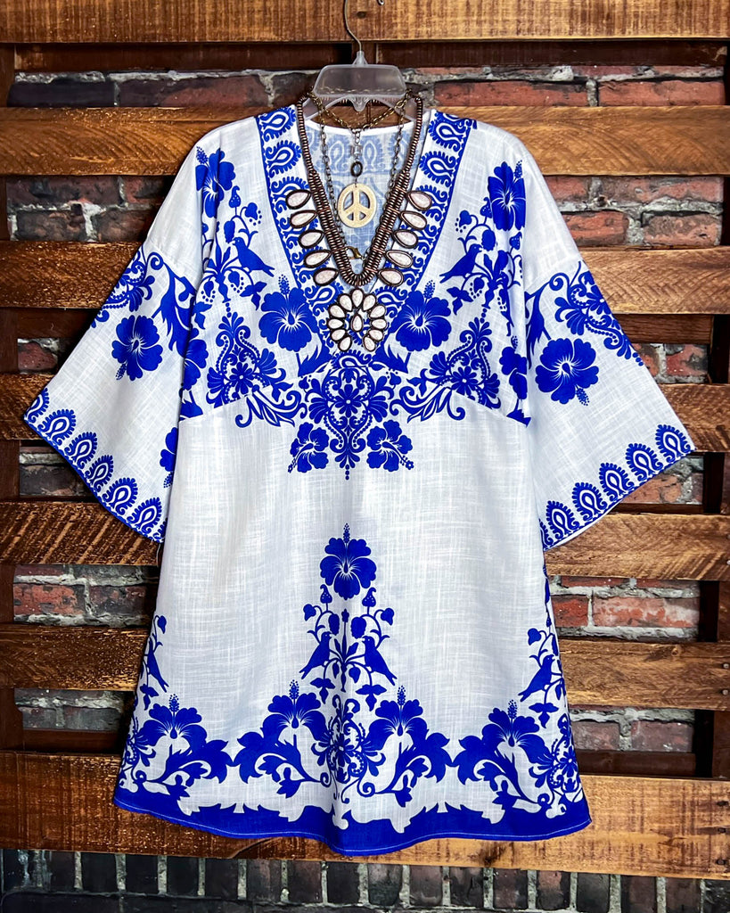 Indigo Radiant Spirit Floral Tunic