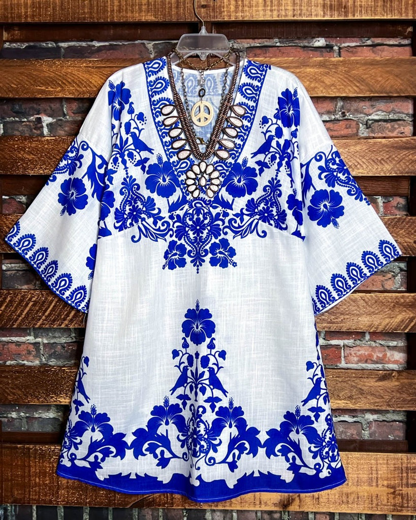 Indigo Radiant Spirit Floral Tunic