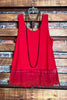 PRETTY PASSION LACE EXTENDER TOP IN RED RUBY