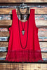 PRETTY PASSION LACE EXTENDER TOP IN RED RUBY