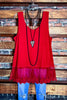 PRETTY PASSION LACE EXTENDER TOP IN RED RUBY