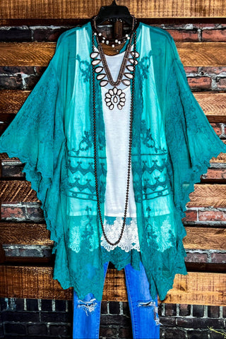 YOU'RE MY DREAM LACE OVERSIZED DUSTER KIMONO BLACK